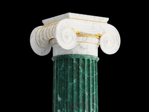 Round and rectangular ionic columns 3D Model