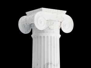 Round and rectangular ionic columns 3D Model