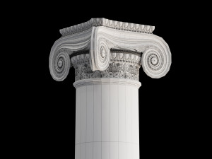 Round and rectangular ionic columns Modèle 3D