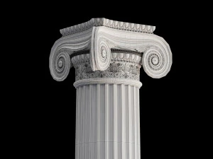 Round and rectangular ionic columns 3D Model