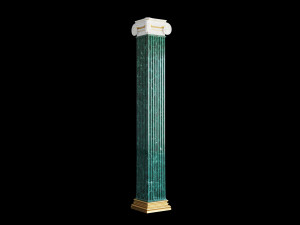 Round and rectangular ionic columns Modèle 3D