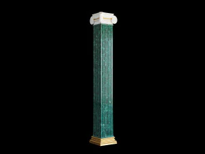 Round and rectangular ionic columns 3D Model