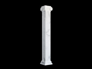 Round and rectangular ionic columns Modèle 3D