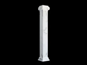 Round and rectangular ionic columns 3D Model