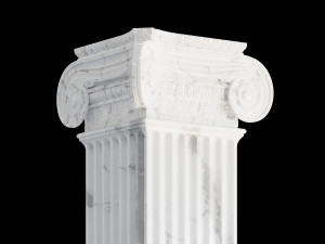 Round and rectangular ionic columns Modèle 3D