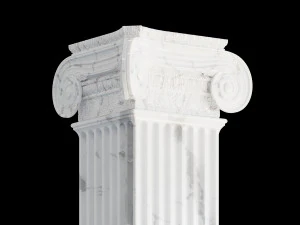 Round and rectangular ionic columns 3D Model