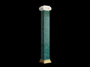 Round and rectangular ionic columns Modèle 3D