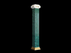 Round and rectangular ionic columns 3D Model
