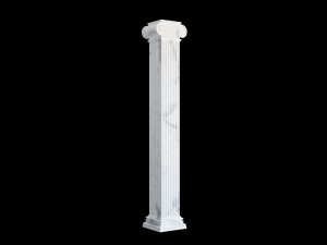 Round and rectangular ionic columns Modèle 3D