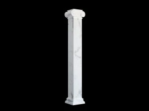 Round and rectangular ionic columns 3D Model