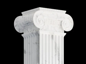 Round and rectangular ionic columns 3D Model