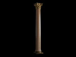 Round and rectangular corinth columns 3D Model