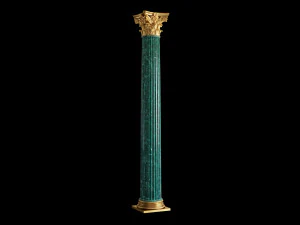 Round and rectangular corinth columns 3D Model