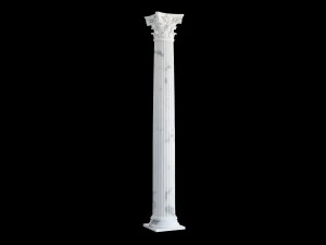 Round and rectangular corinth columns 3D Model