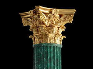 Round and rectangular corinth columns 3D Model