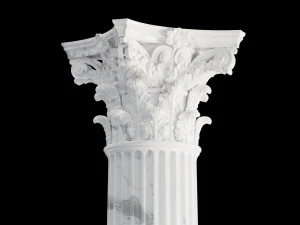 Round and rectangular corinth columns 3D Model
