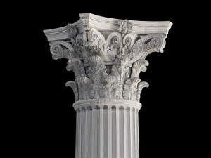 Round and rectangular corinth columns 3D Model