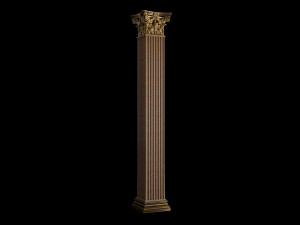 Round and rectangular corinth columns 3D Model