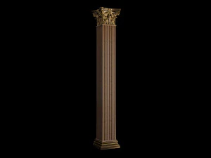 Round and rectangular corinth columns 3D Model