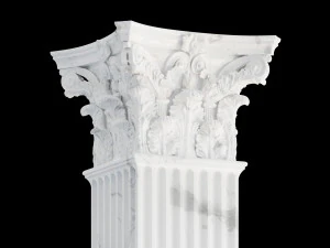 Round and rectangular corinth columns 3D Model
