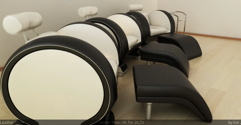 leather chair 3D Model .c4d .max .obj .3ds .fbx .stl .blend 
