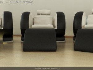 가죽 의자 3D 모델