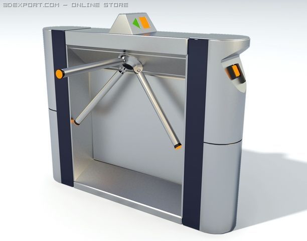 turnstile 3D Model .c4d .max .obj .3ds .fbx .stl .blend 