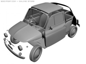 fiat 500 3D Model