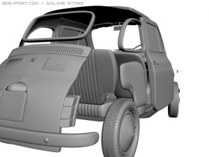 fiat 500 3D Model