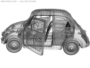 fiat 500 3D Model
