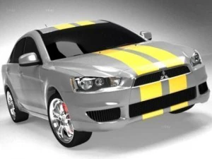 mitsubishi lancer evo x 3D Model