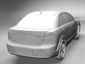 mitsubishi lancer evo x 3D Model