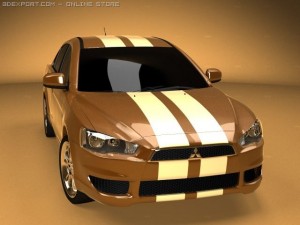 mitsubishi lancer evo x 3D Модель