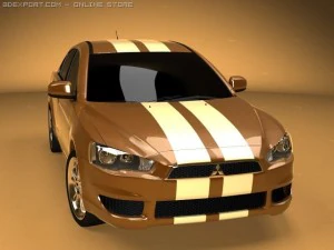 mitsubishi lancer evo x 3D Model
