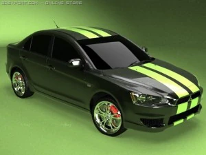 mitsubishi lancer evo x 3D Model