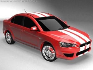 mitsubishi lancer evo x 3D Модель