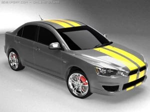 mitsubishi lancer evo x 3D Model