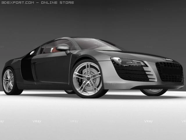 audi r8 3D Model .c4d .max .obj .3ds .fbx .stl .blend 