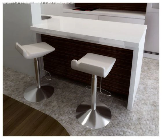 bar stool 3D Model .c4d .max .obj .3ds .fbx .stl .blend 
