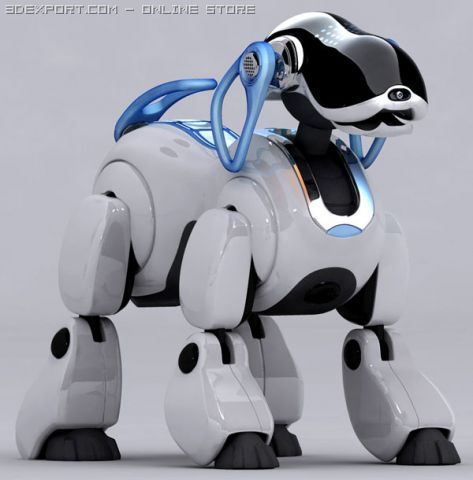 sony aibo ers05 3D Model .c4d .max .obj .3ds .fbx .stl .blend 