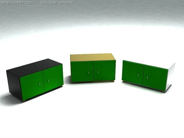 cabinet 3D Model .c4d .max .obj .3ds .fbx .stl .blend