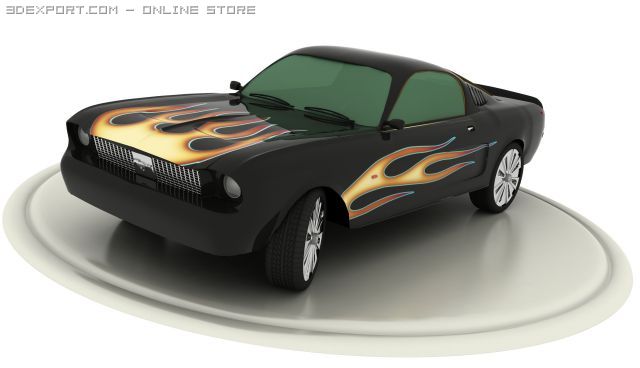 mustang Modelo 3D .c4d .max .obj .3ds .fbx .stl .blend 