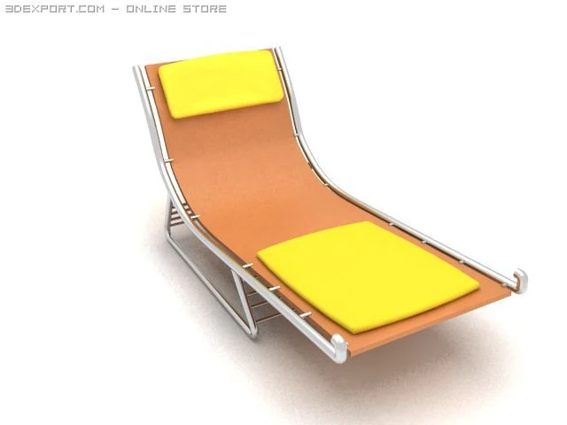 lounger 3D Model .c4d .max .obj .3ds .fbx .stl .blend 