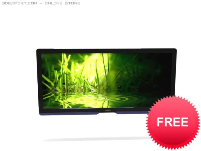 philips widescreen tv 3D Model .c4d .max .obj .3ds .fbx .stl .blend 