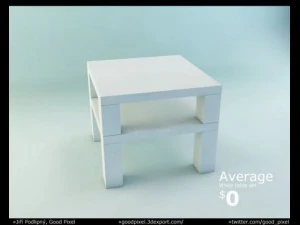 mesa m&eacute;dia Modelo 3D
