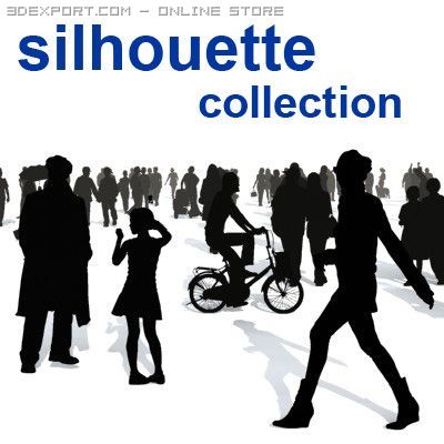silhouette collection Modèle 3D .c4d .max .obj .3ds .fbx .stl .blend