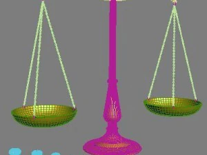 balance scales 3D Model