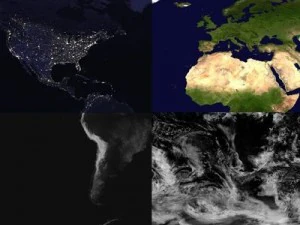 earth moon and sun 3D Model