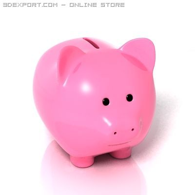piggybank Model 3D .c4d .max .obj .3ds .fbx .stl .blend 