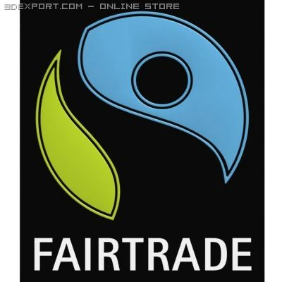 fairtrade logo 3D Model .c4d .max .obj .3ds .fbx .stl .blend 
